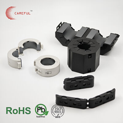 comprar Clip-on Ferrite Core SCRC SCNF EMI RFI Supresor de ruido Anillo de ferrita de sujeción dividida para cable USB de alimentación de 3,5-30 mm Tamaño personalizado RoHS Fabricación en línea